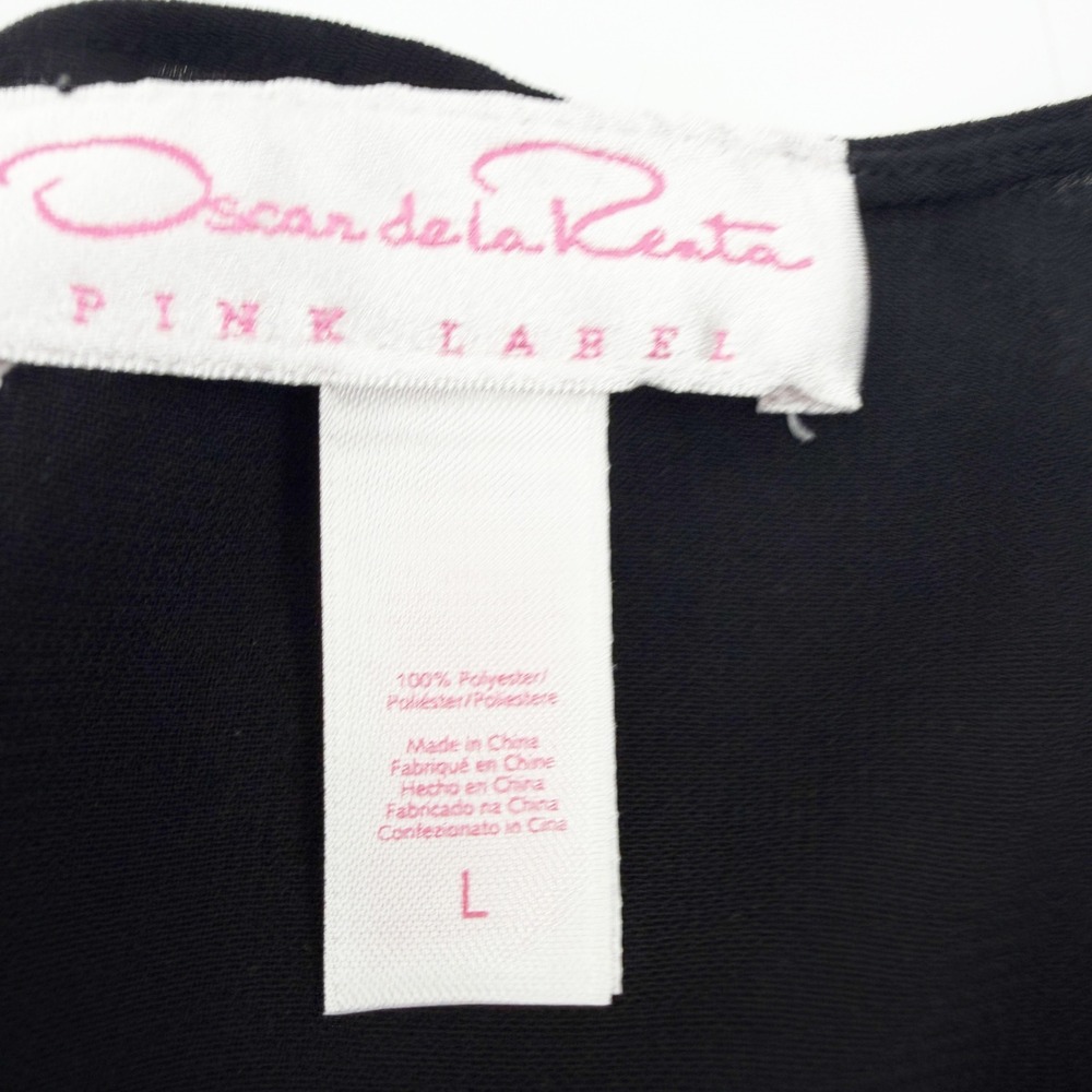 Vintage Y2K Lace Trim Mini‎ Slip Dress Embroidered in Black Size Large - Picture 8 of 8